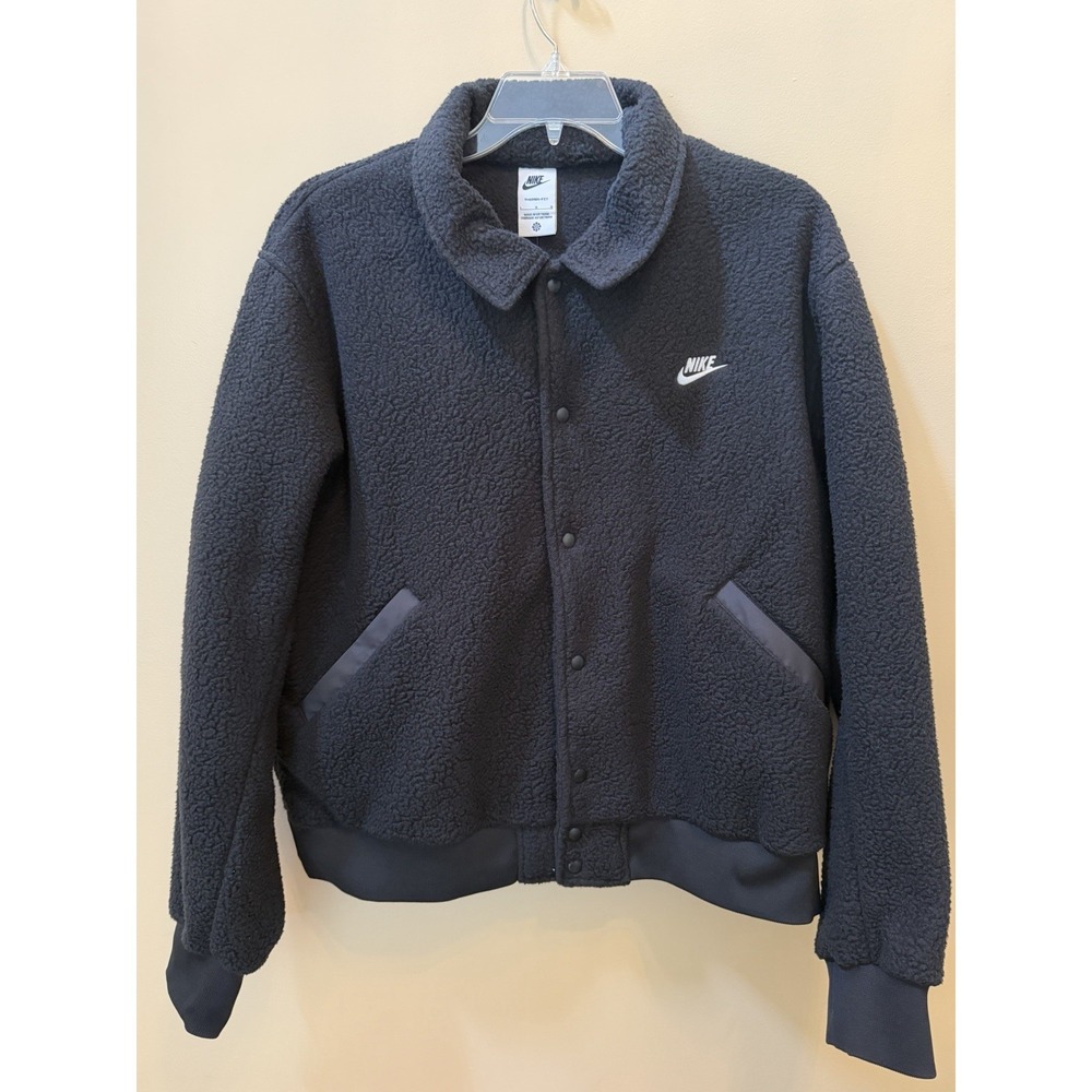 Men's Nike Black Club Sherpa Coaches Jacket Therma-Fit NWT Size Large